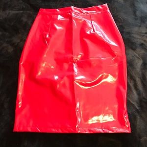 Latex Pencil Skirt